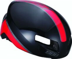 BBB Casque Tithon Noir Brillant Rouge
