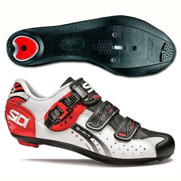 Chaussures SIDI GENIUS 5 FIT CARBON Blanc/Rouge/Noir 3 Chaussures SIDI GENIUS 5 FIT CARBON Blanc/Rouge/Noir