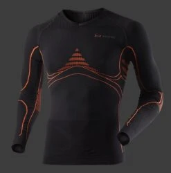 Sous Maillot X-Bionic Energy Accumulator Shirt Long Noir Orange