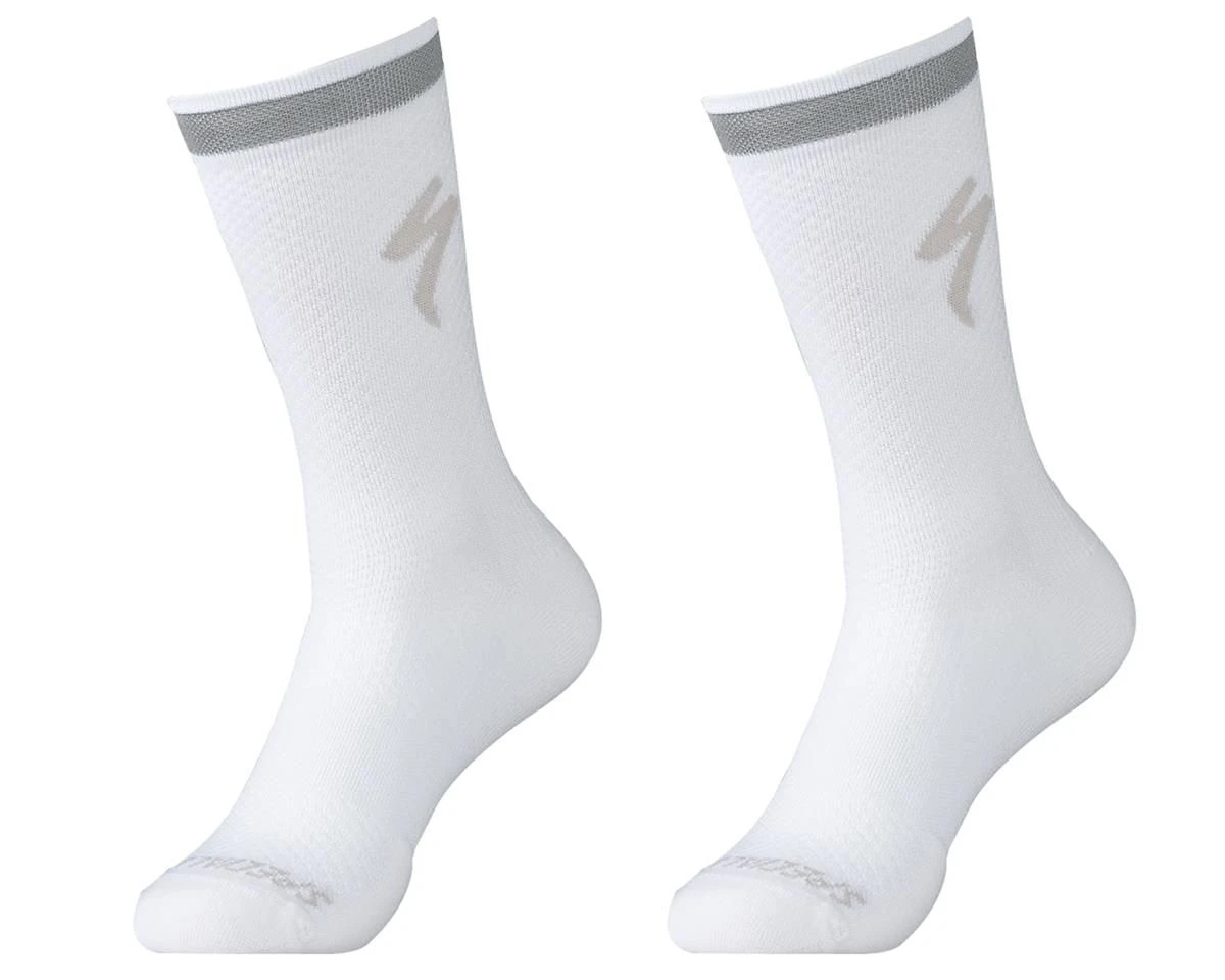 SPECIALIZED Chaussettes Soft Air Reflective Tall Socks Blanche 3 SPECIALIZED Chaussettes Soft Air Reflective Tall Socks Blanche